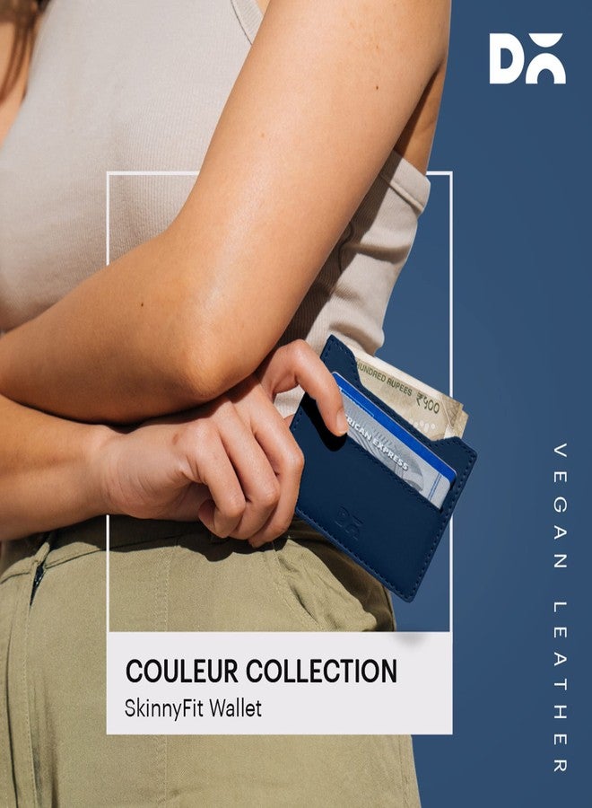 DailyObjects Slim Skinny Fit Wallet for Men and Women | Durable Vegan PU Leather | Credit/Debit Card Holder | 3 Slots for Cash, IDs | Stylish Pocket Purse | Money Organiser - Image 2